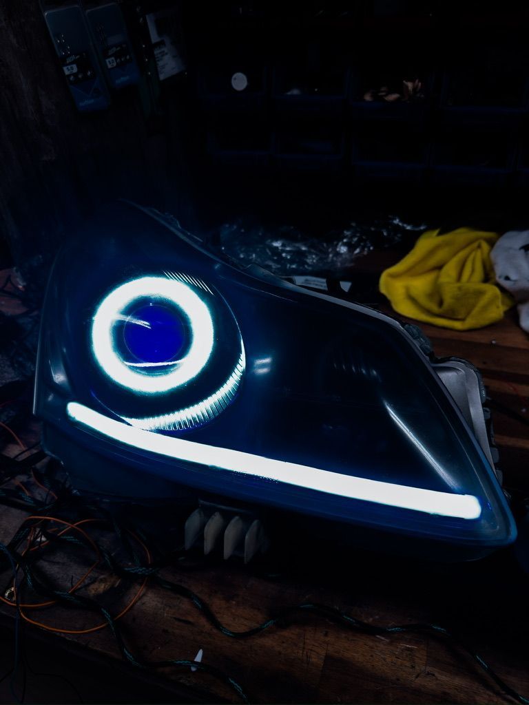 Nissan G37 - Gloss Black, RGB Strip, RGB Halo, RGB Demon Eyes