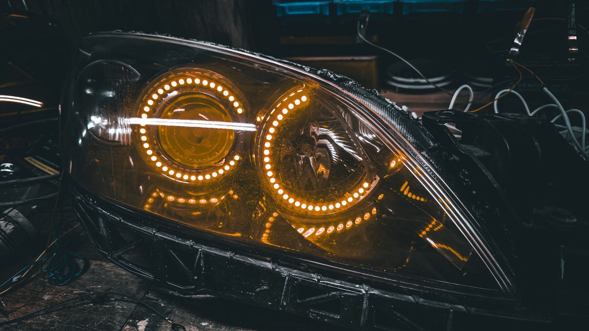 Mazda 3 - Dual RGB Halos, Custom Etched Lens, RGB Demon Eyes