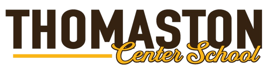 A logo for thomaston center school is shown on a white background.