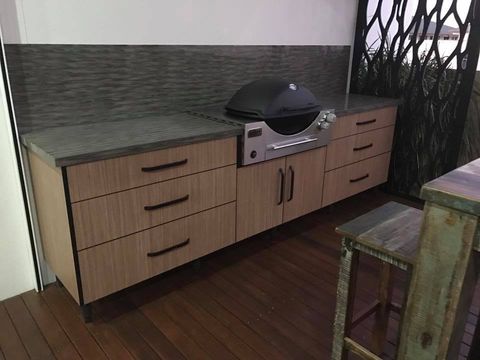 Outdoor Kitchen Stove An Countertop —Master Cabinets from Outdoor Kitchens in Bundaberg, QLD
