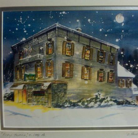 Rudy's Tavern, winter, Christmas