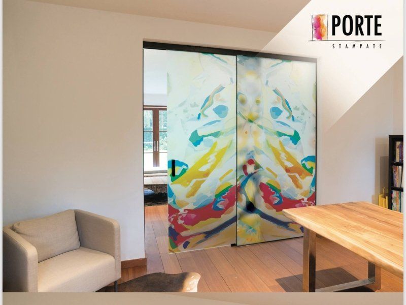 porte per interni in vetro colorate