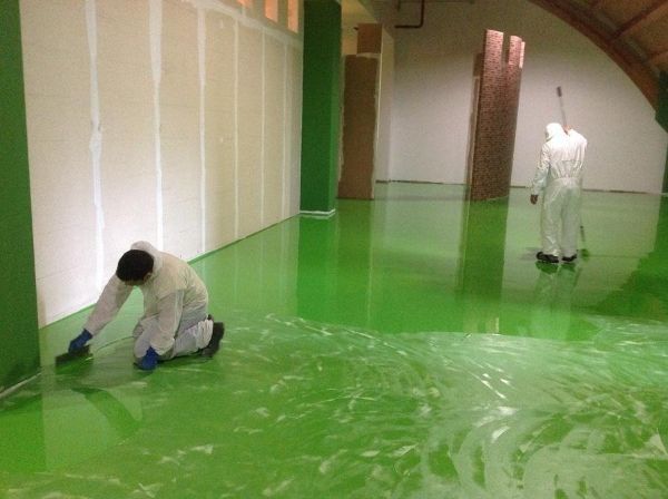 pavimentazione in resina verde