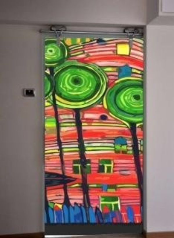 porte decorate in vetro