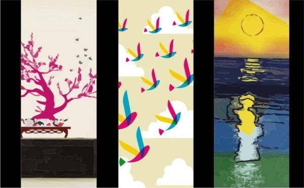 porte con decorazioni colorate