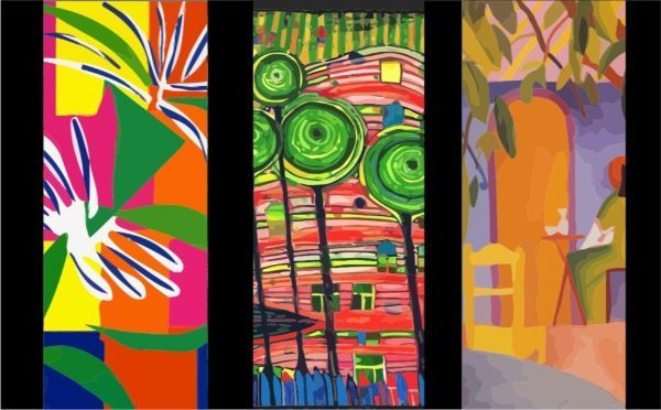 porte con decorazioni astratte