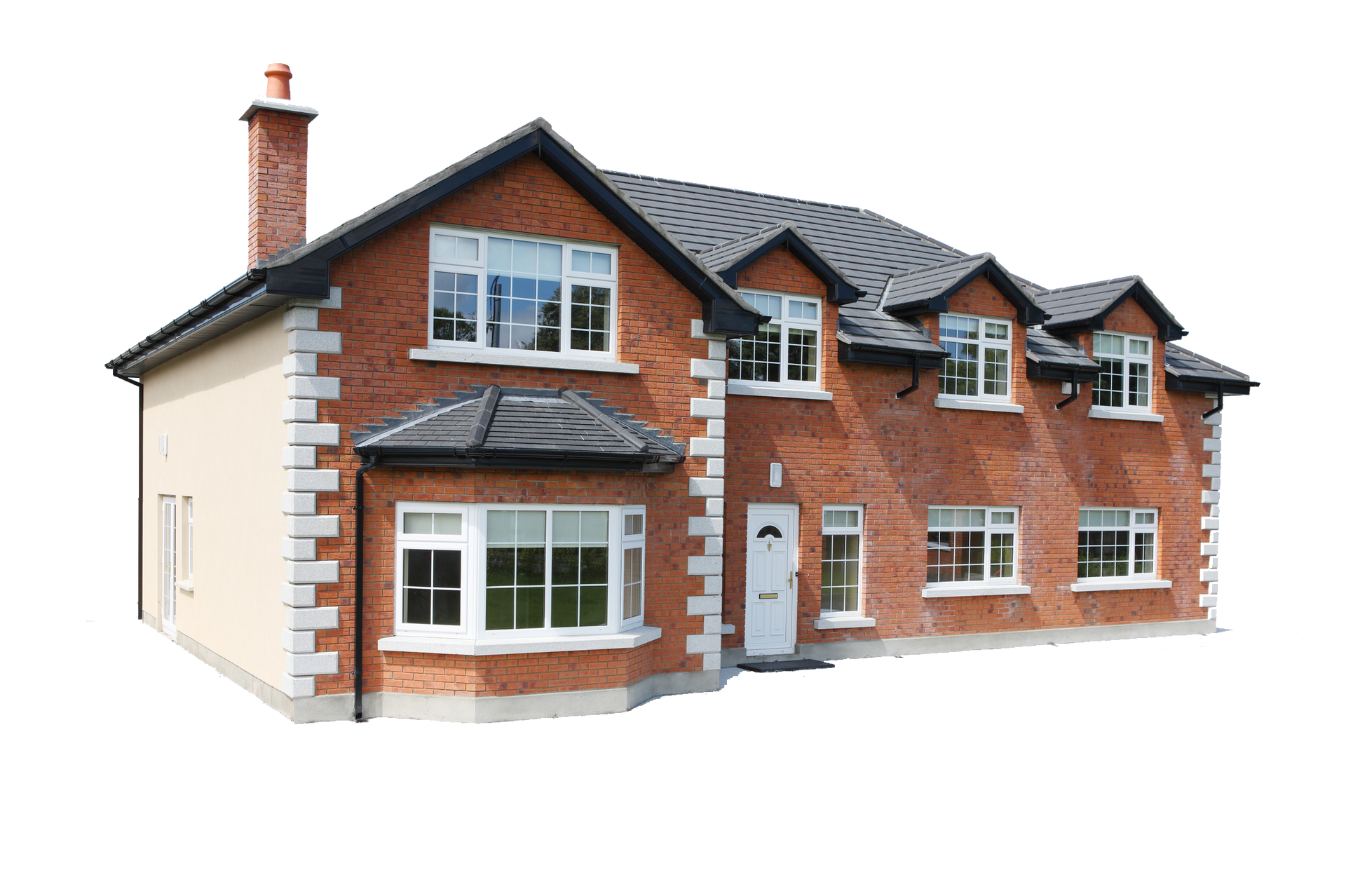 A man wearing a plaid shirt and a tool belt is standing with his arms crossed.