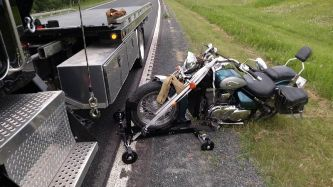 Towed Motorcycle | Gallery | Bogarts Repair & Recovery