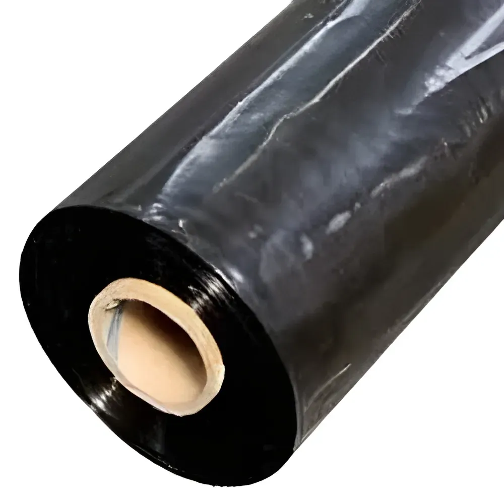 A Roll of Black Plastic Wrap With a Hole in the Middle — Blue River Landscape Supplies in Foulden, QLD