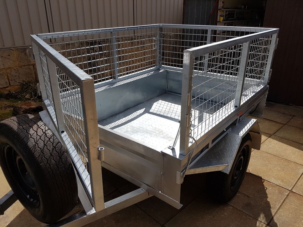 A Row of Trailers Are Parked in a Parking Lot — Blue River Landscape Supplies in Foulden, QLD