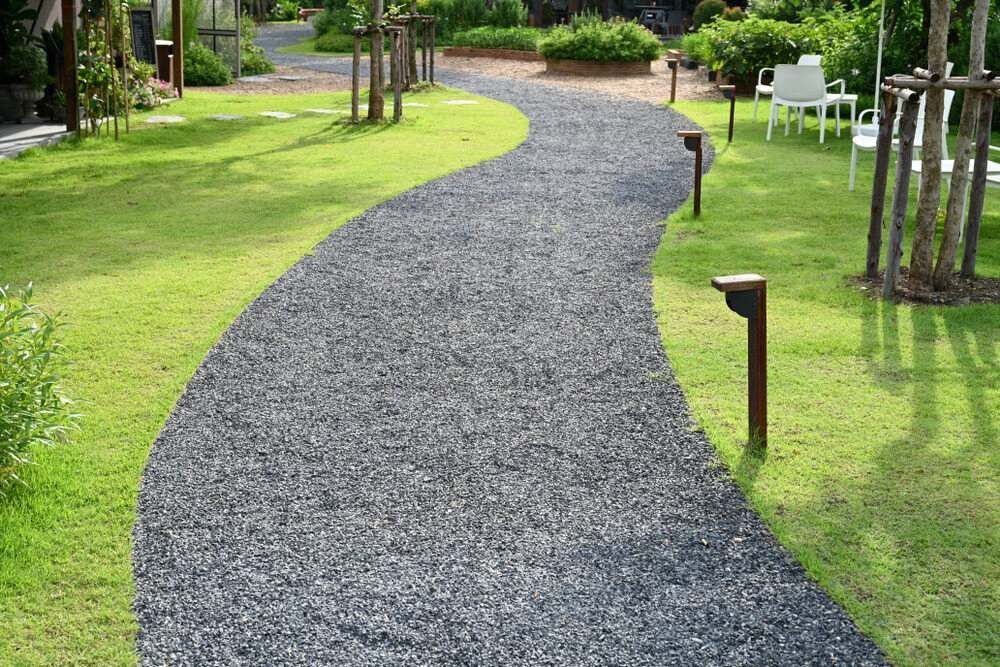 A Gravel Path Going Through a Lush Green Garden — Blue River Landscape Supplies in Foulden, QLD