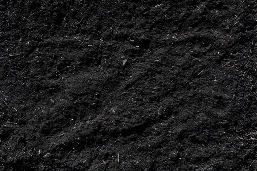 A Close Up of a Pile of Black Dirt on a Black Background — Blue River Landscape Supplies in Foulden, QLD