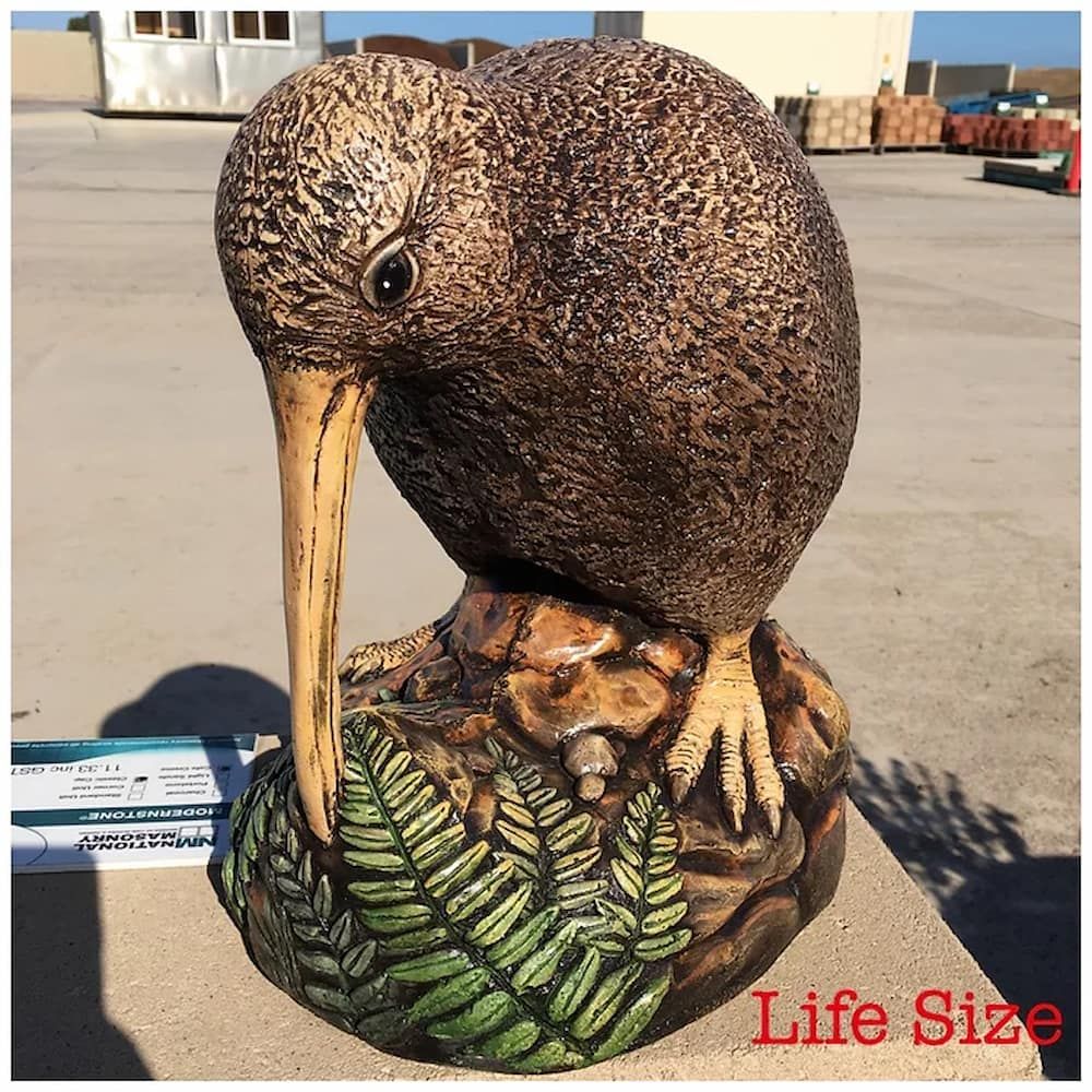 A Statue of a Kiwi Bird With a Long Beak — Blue River Landscape Supplies in Foulden, QLD