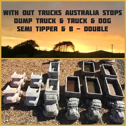 A Bunch of Trucks Are Sitting on a Gravel Road — Blue River Landscape Supplies in Foulden, QLD