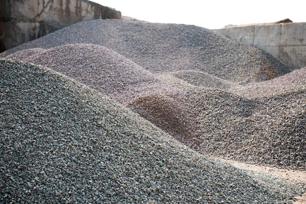A Pile of Gravel is Stacked on Top of Each Other in a Pile — Blue River Landscape Supplies in Foulden, QLD