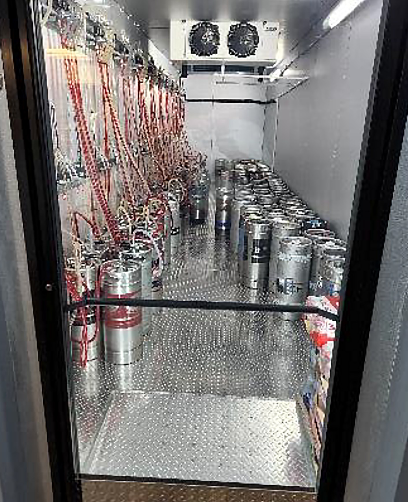 Kegs of Beer in Brand New Walk In Cooler