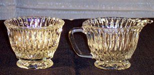 Cut Glass Creamer & Sugar — Royal Oak, MI — C & N Party Rentals