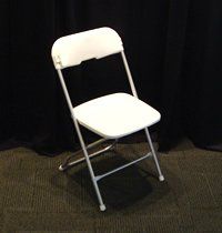 White Vinyl with Metal Frame — Royal Oak, MI — C & N Party Rentals