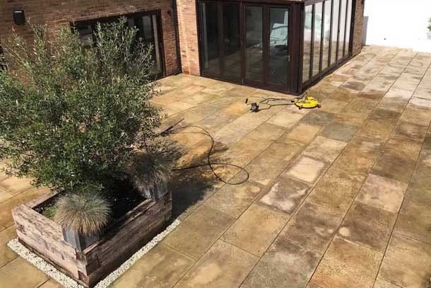 Indian Sandstone Patio Cleaning