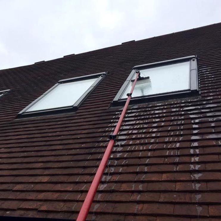 High level window clean to these velux window in High Halstow, Rochester, Kent