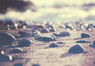 seashore pebbles