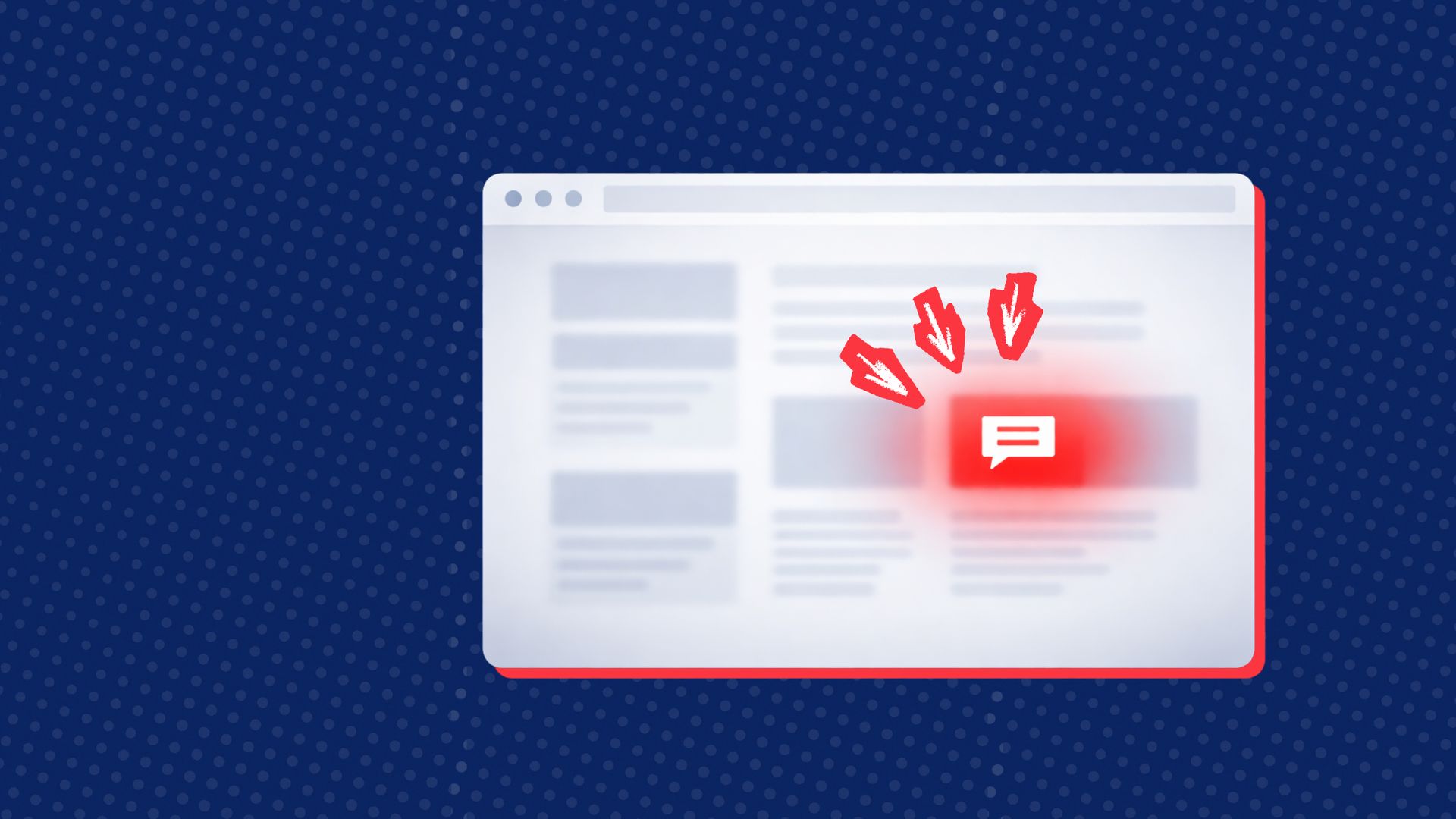 Webpage with information highlighted, multiple clicking pointers and a blue background.