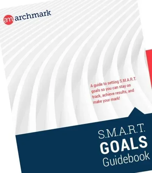 A book titled smart goals guidebook by archmark