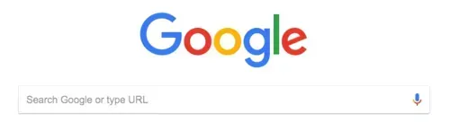 A google search bar is shown on a white background