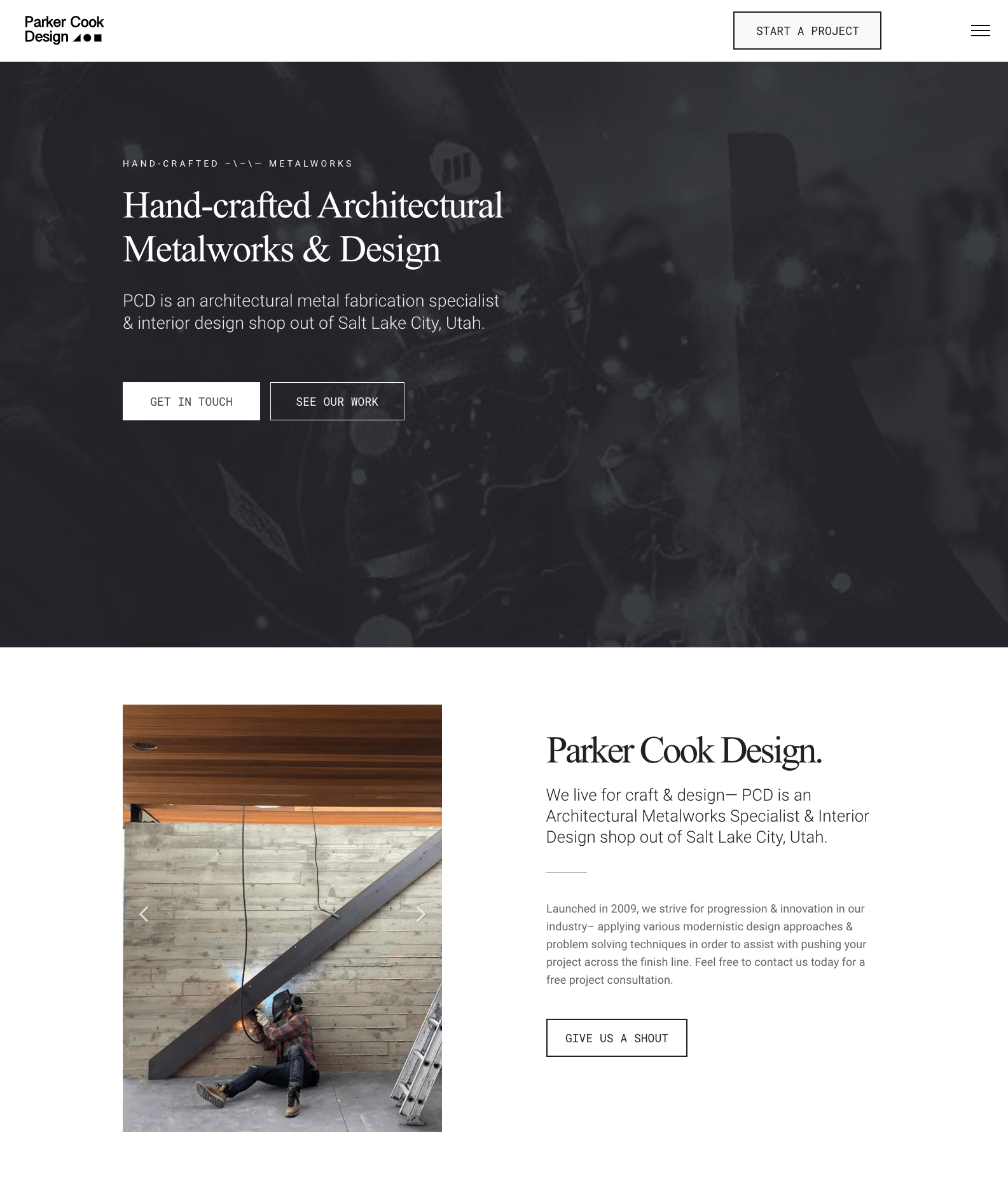 Parker Cook Design - WEbsite design