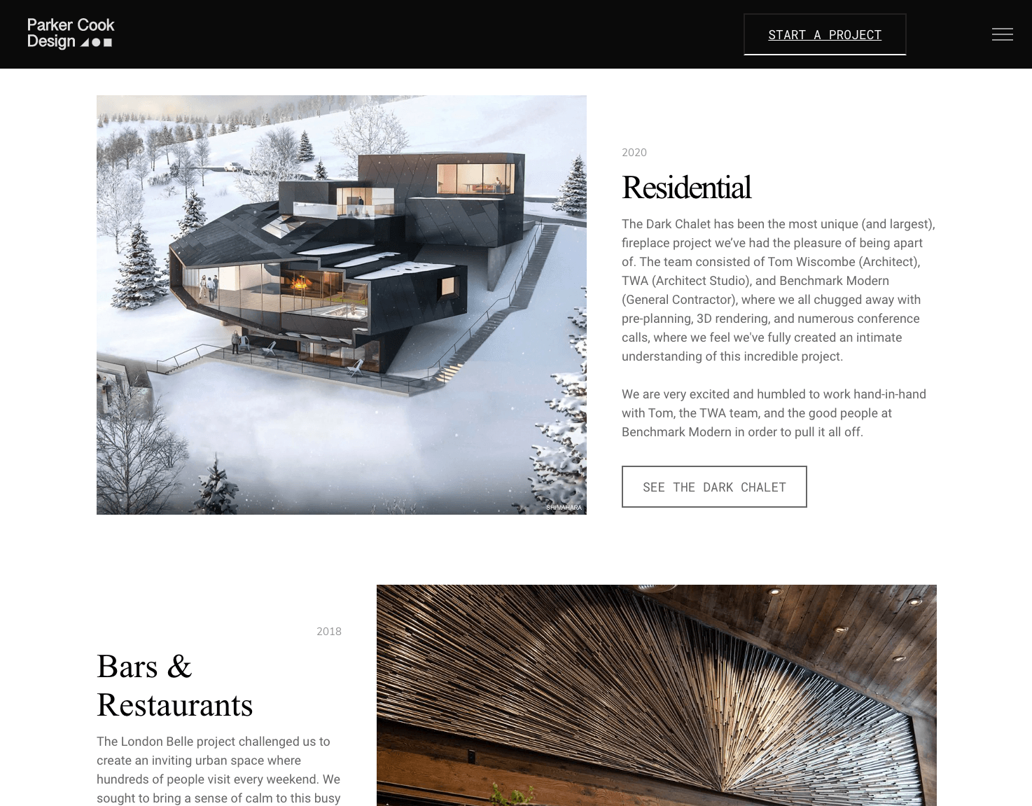 Parker Cook Design - The Dark Chalet