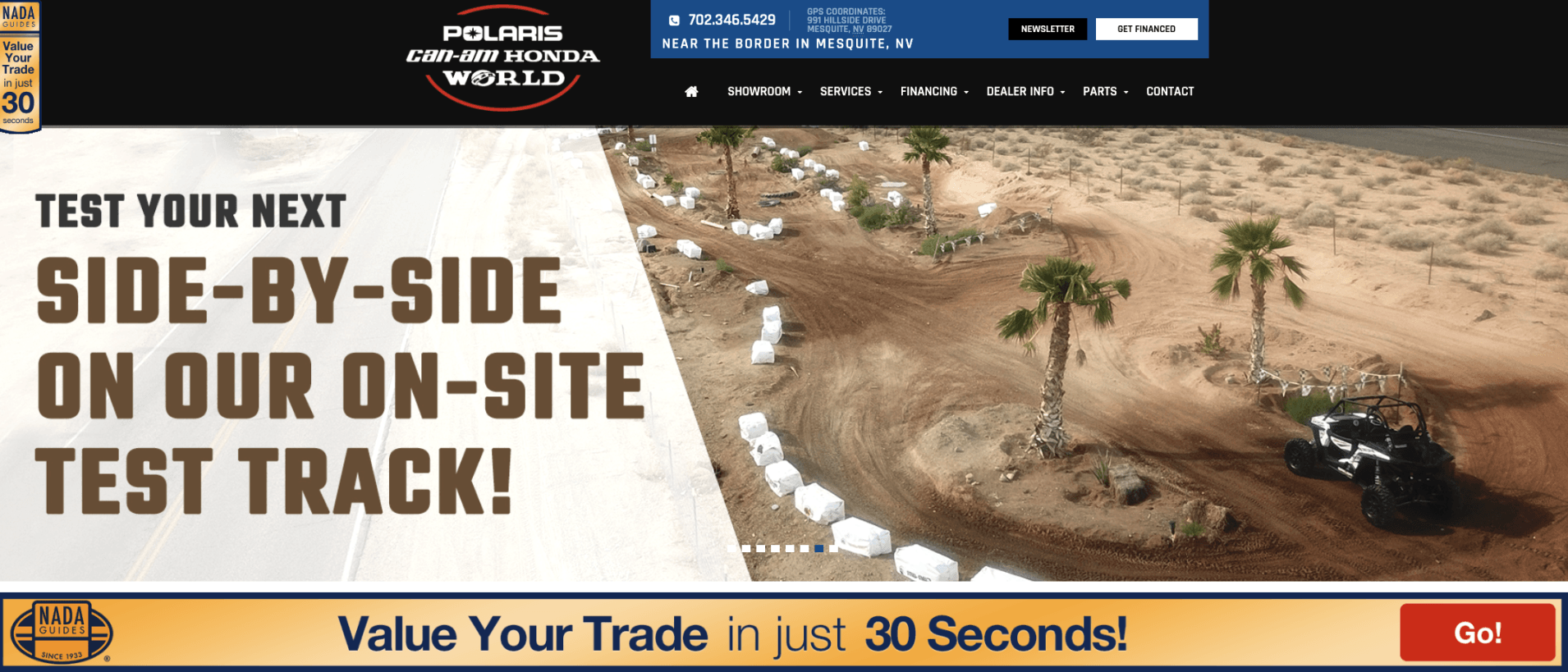 Polaris Canam Honda World website banner graphic