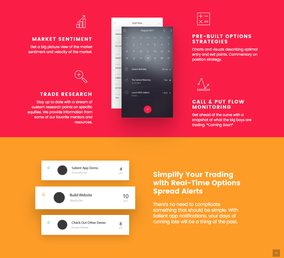 Yacht Money App landing page