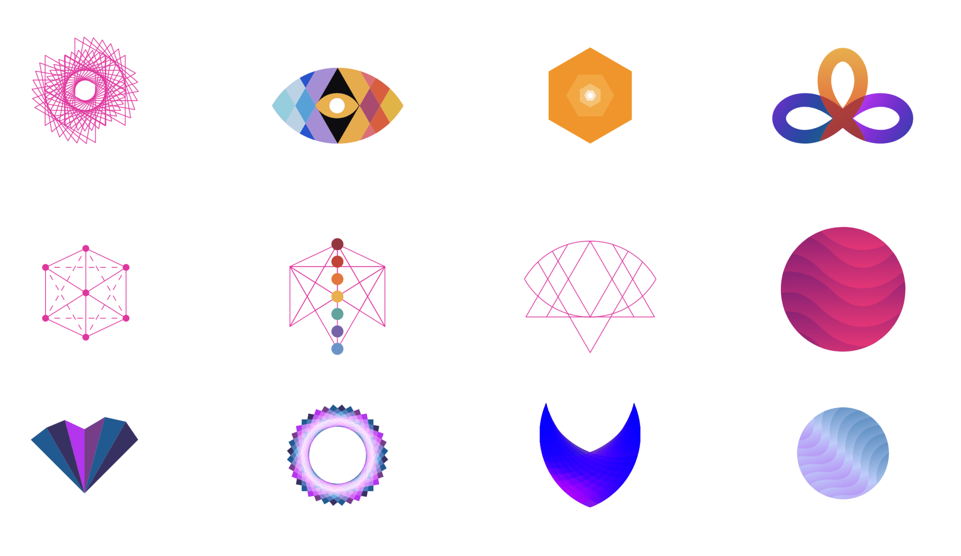 PArker worthen branding design assorted