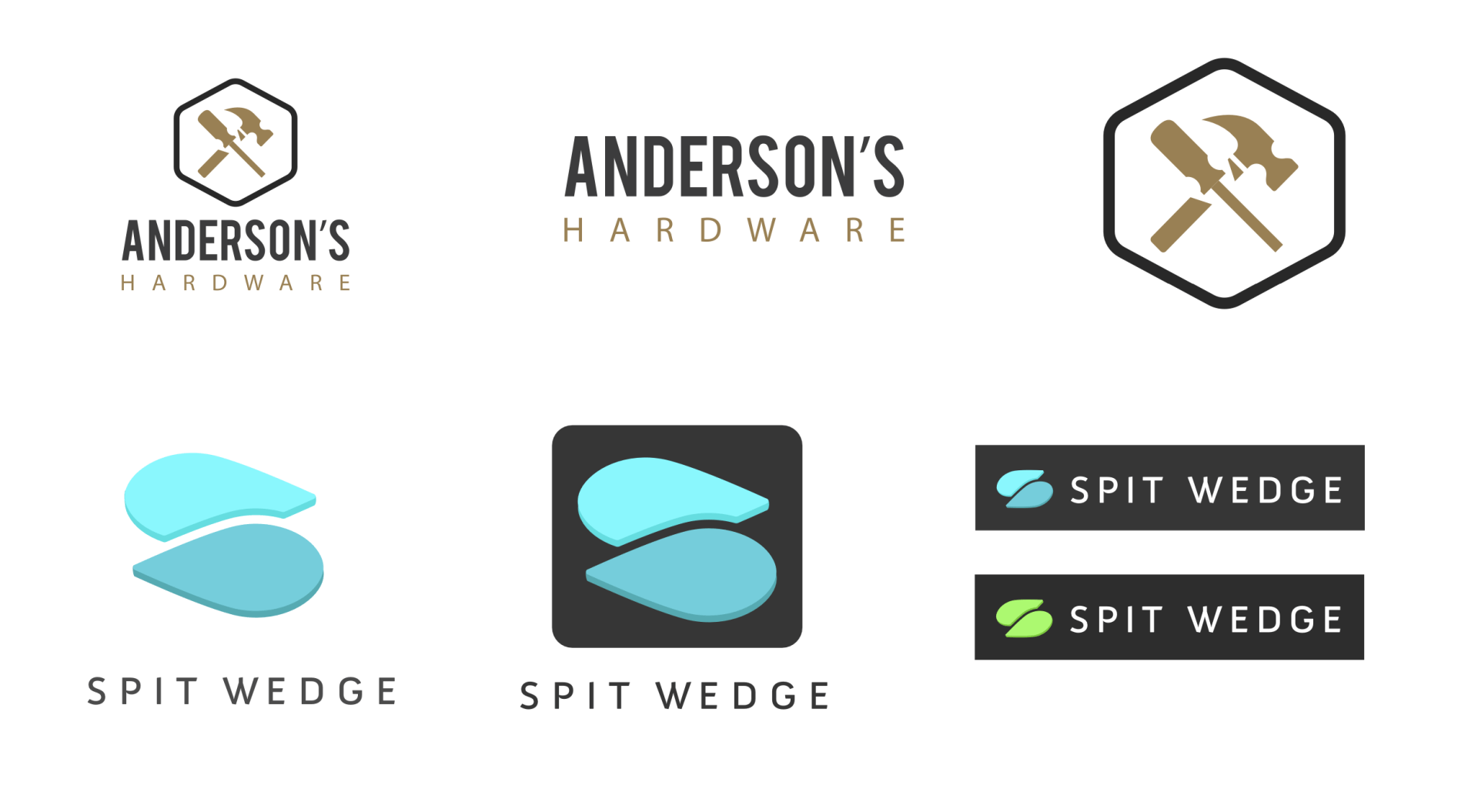 PArker worthen branding design assorted