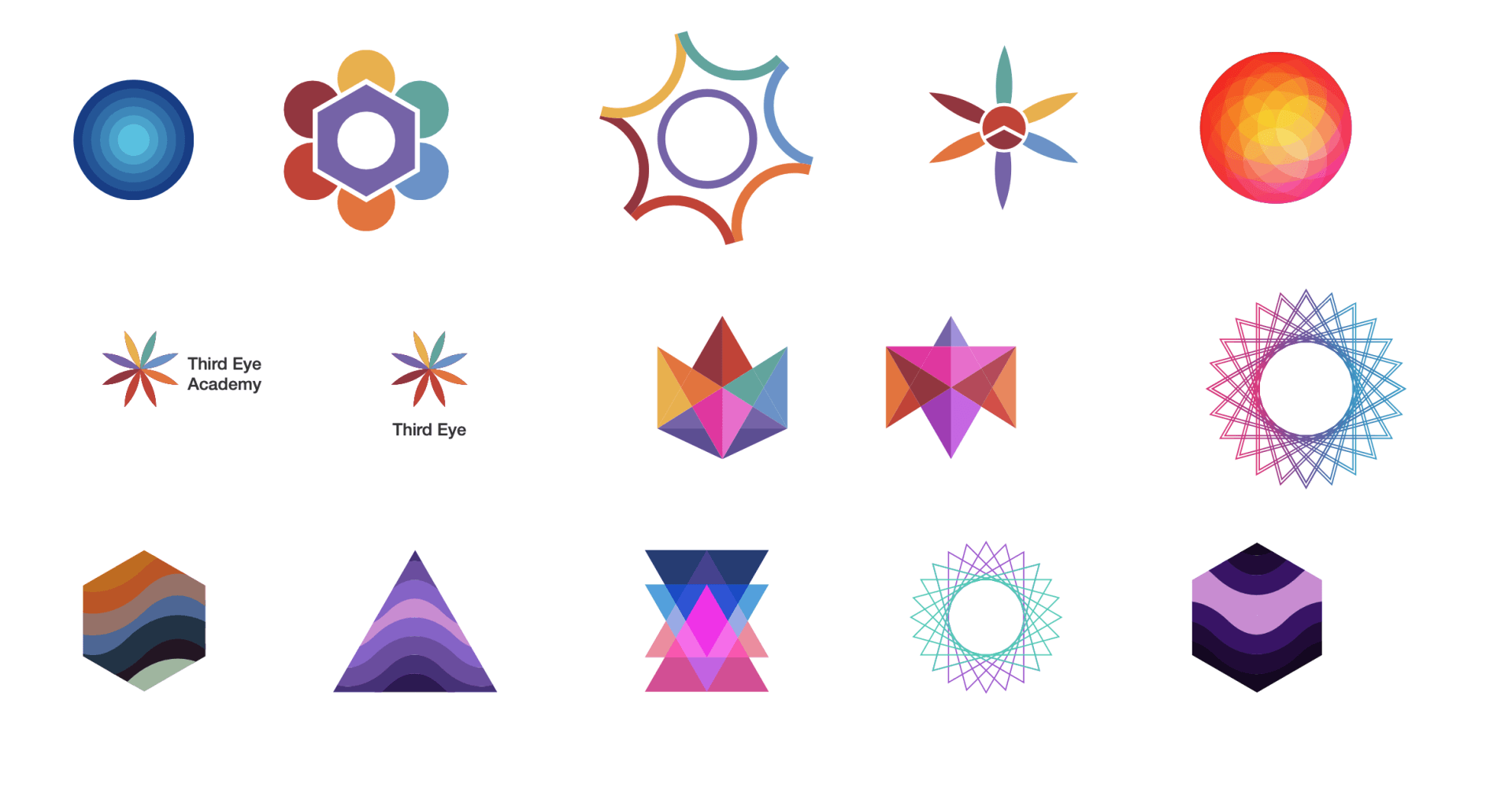 PArker worthen branding design assorted