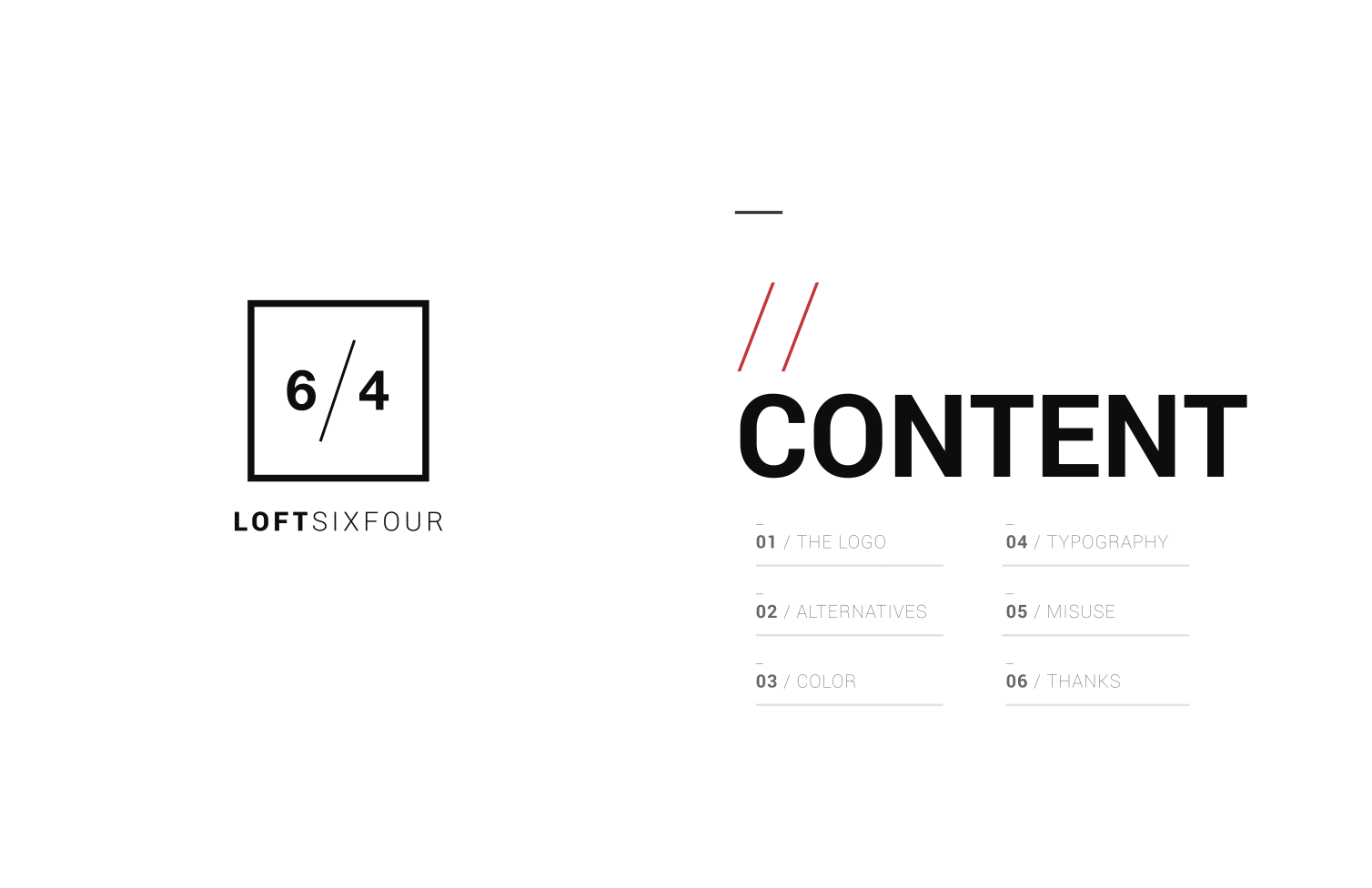 LOFT SIX FOUR Branding