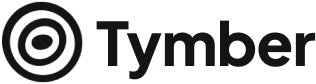 a black and white logo for a company called tymber