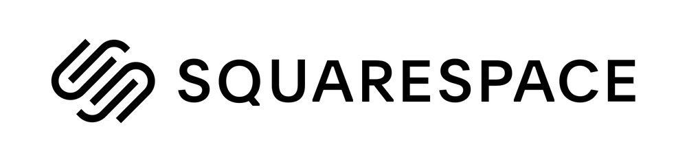a black and white logo for squarespace on a white background .