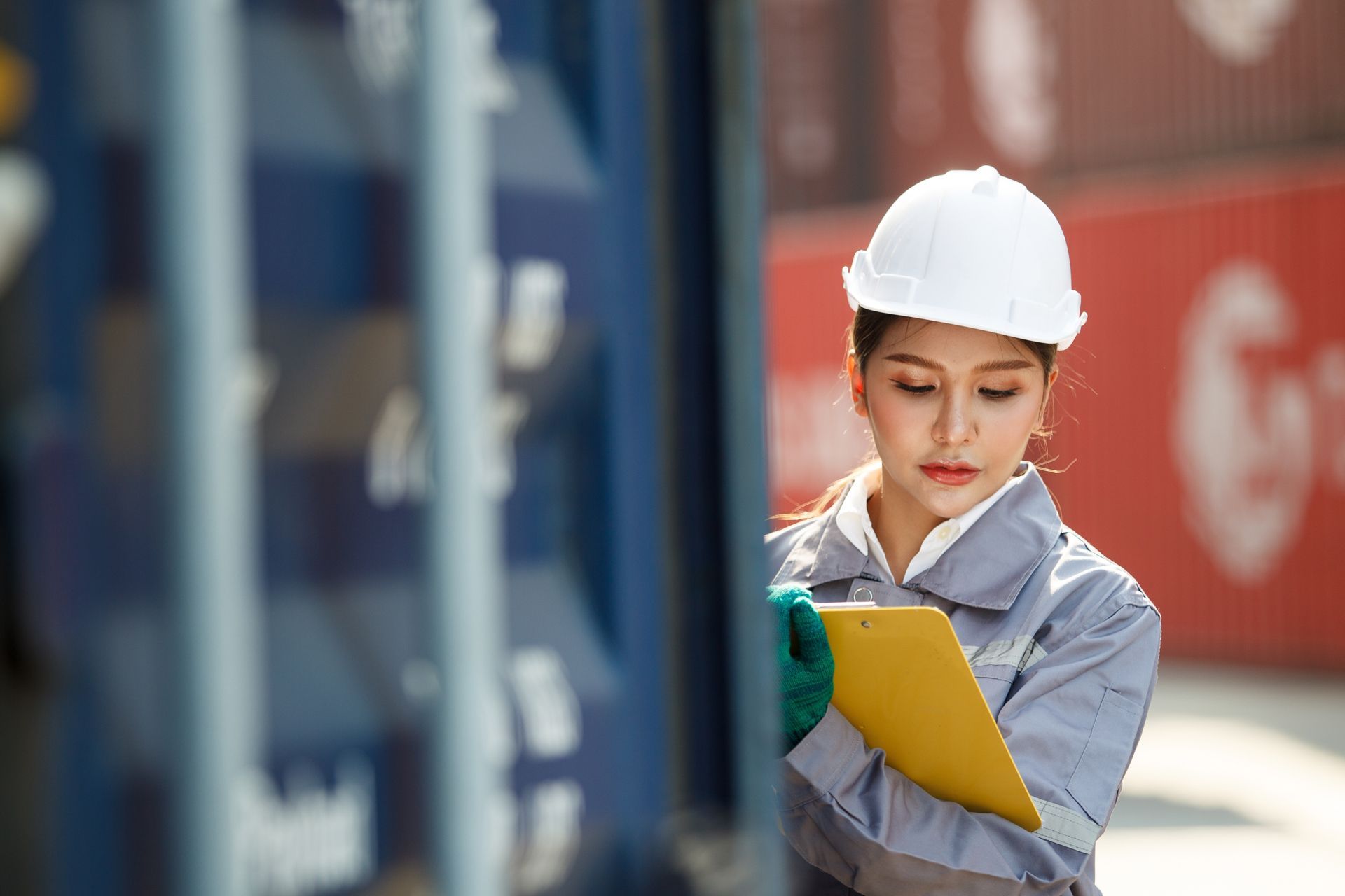 Checking a Container Van