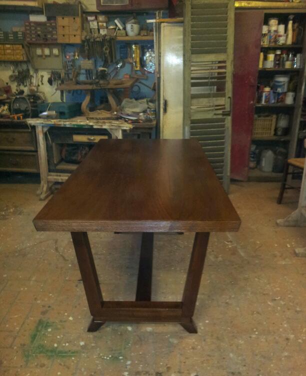 tavolo quadrato restaurato