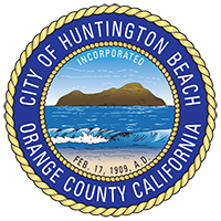 The seal of the city of huntington beach in orange county california