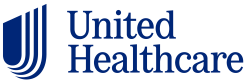 The UnitedHealthcare logo featuring a dark blue stylized U-shape icon next to the brand name in blue text.