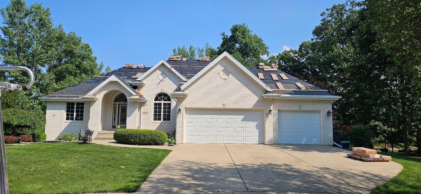Storm damage roof repair near Crown Point, IN