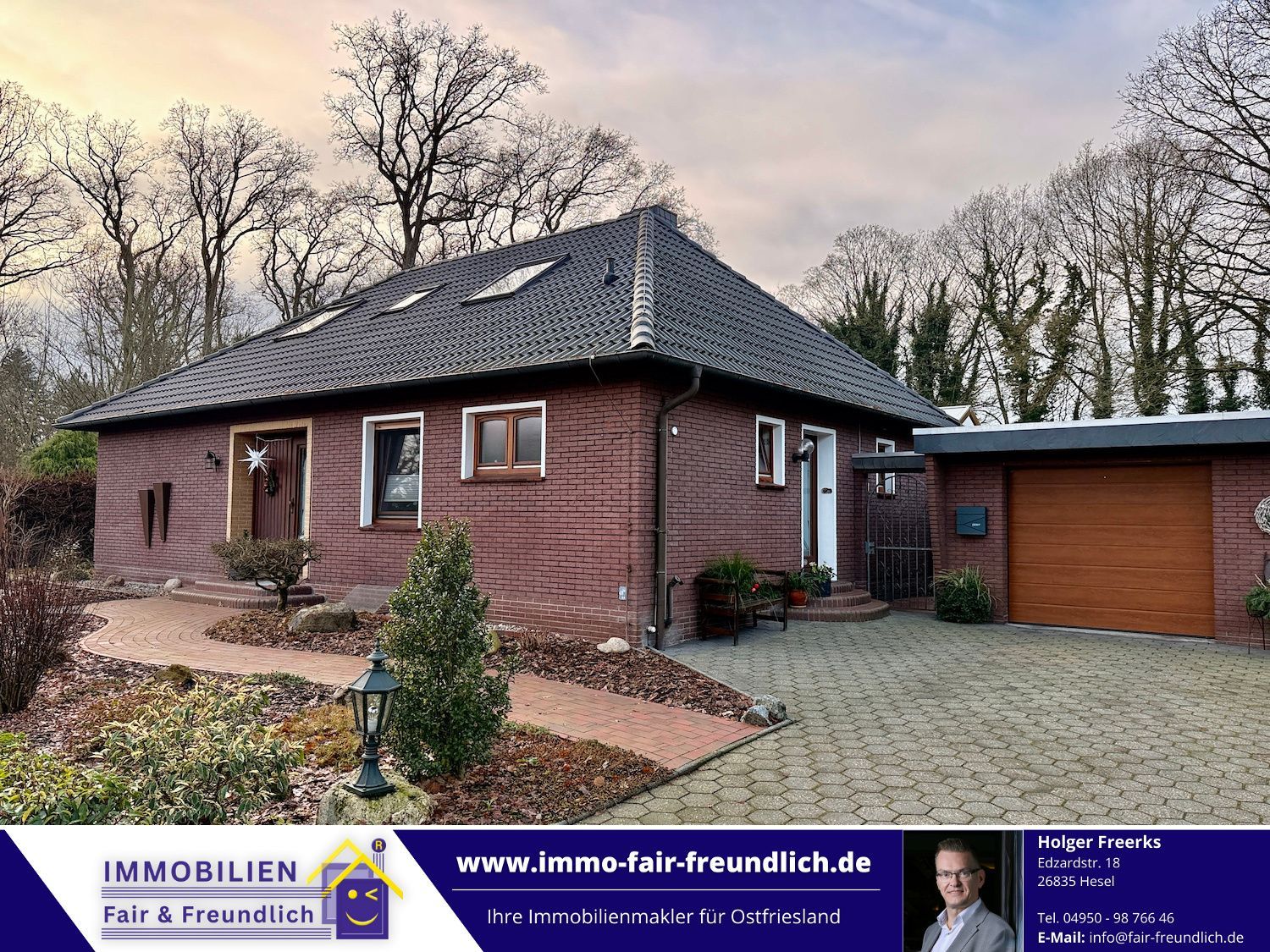 Bungalow mit Doppelgarage in Hesel