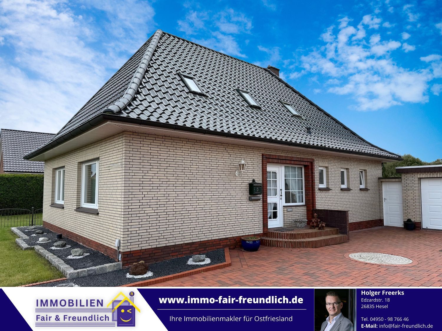Bungalow mit Doppelgarage in Moormerland