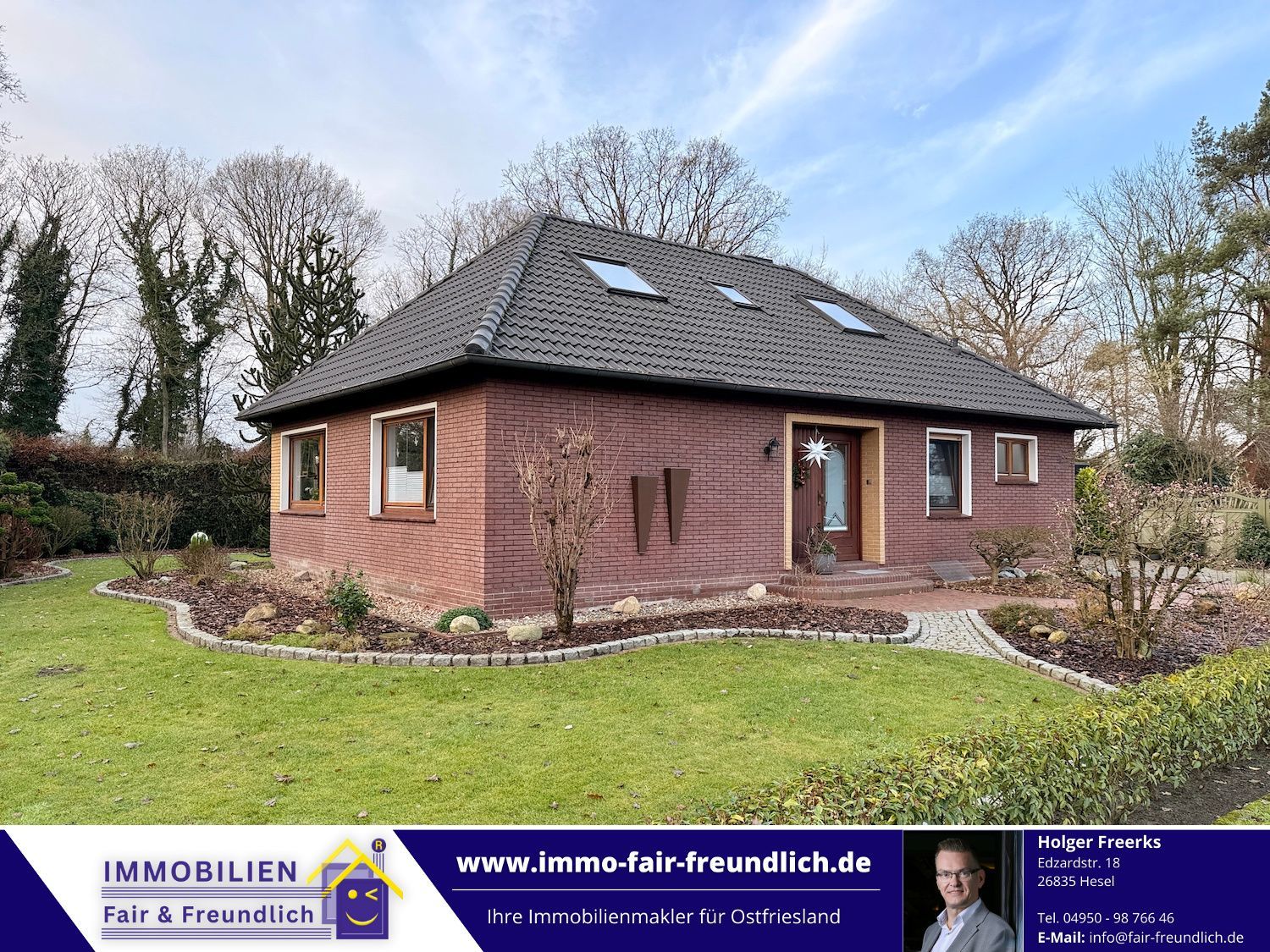 Bungalow mit Doppelgarage in Hesel