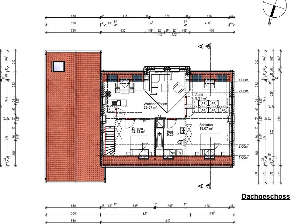 Grundriss Dachgeschoss