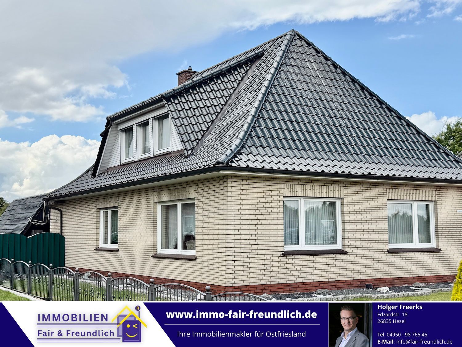Bungalow mit Doppelgarage in Moormerland