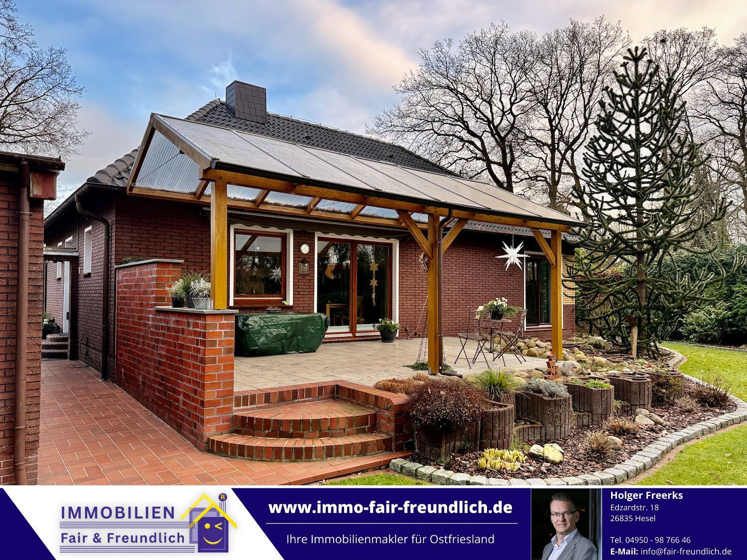 Bungalow mit Doppelgarage in Hesel