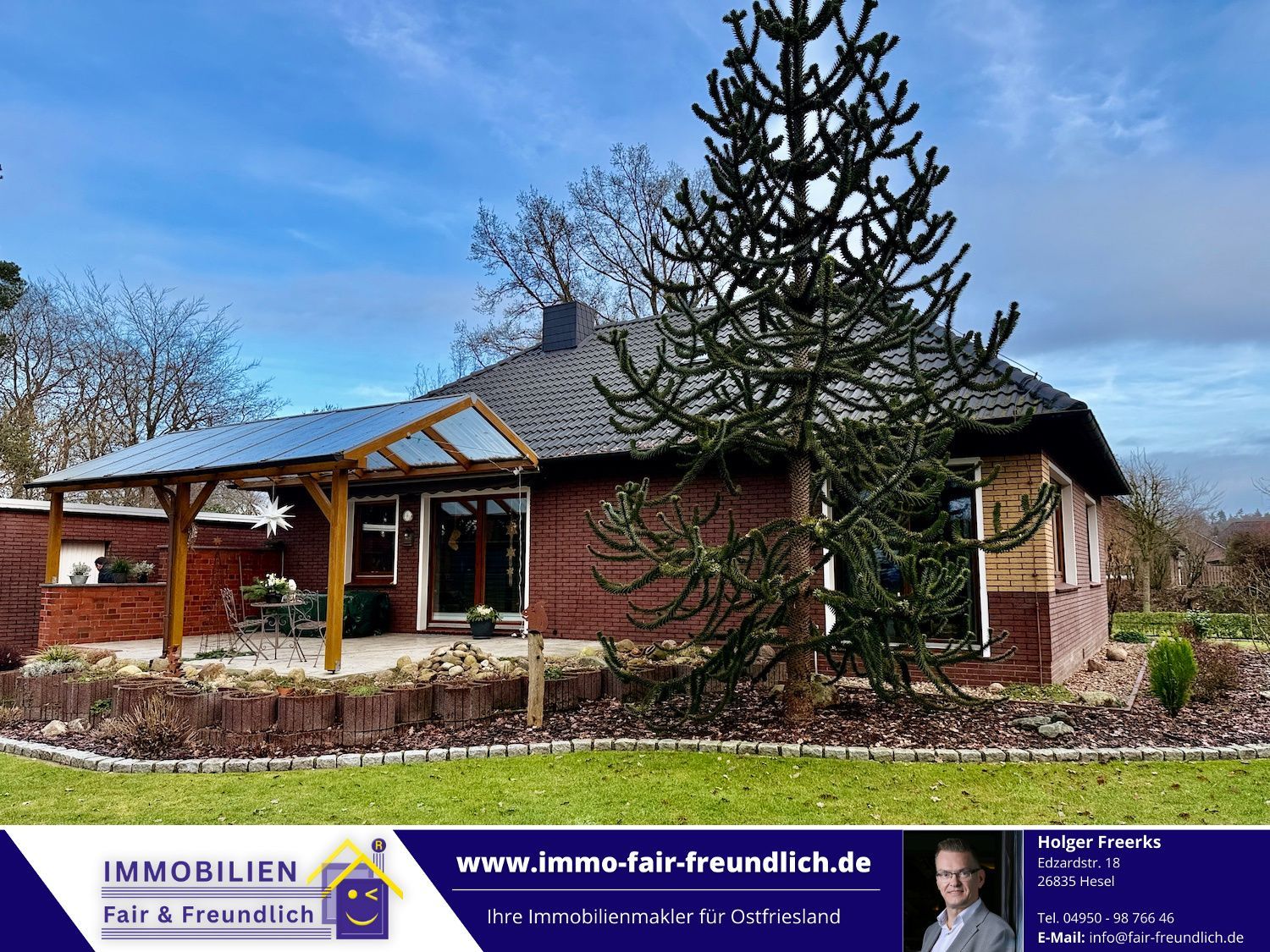 Bungalow mit Doppelgarage in Hesel